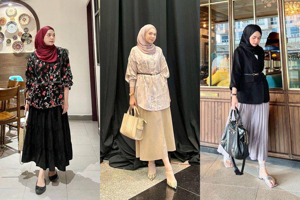 ide OOTD hijab ke kantor ala Alfi Siregar (instagram.com/alfisrg)