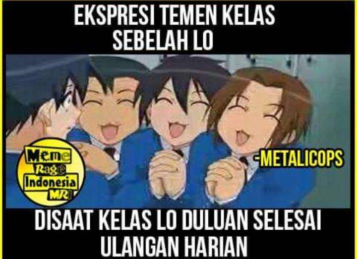 meme lika liku ulangan harian (facebook.com/Meme & Rage Indonesia)