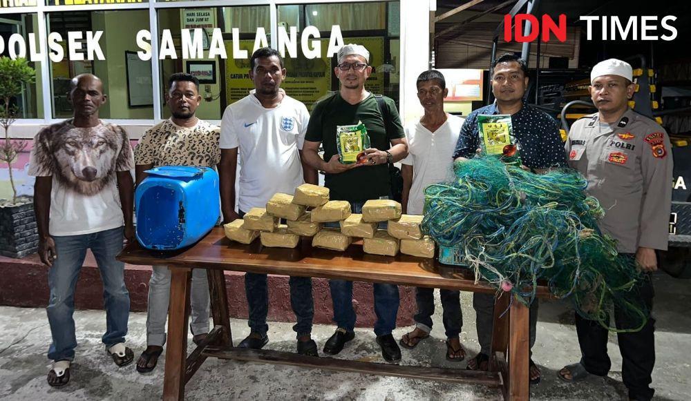 [BREAKING] Nelayan Bireuen Temukan Jeriken Biru Terapung di Laut Isi 15 Kg Sabu