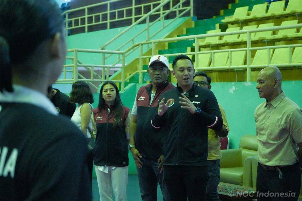 Kunjungan CdM Indonesia ke pelatnas taekwondo jelang SEA Games 2023. (dok. KOI)
