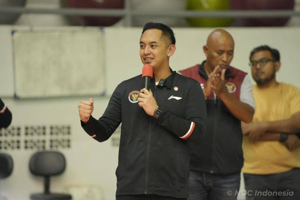 Kunjungan CdM Indonesia ke pelatnas taekwondo jelang SEA Games 2023. (dok. KOI)