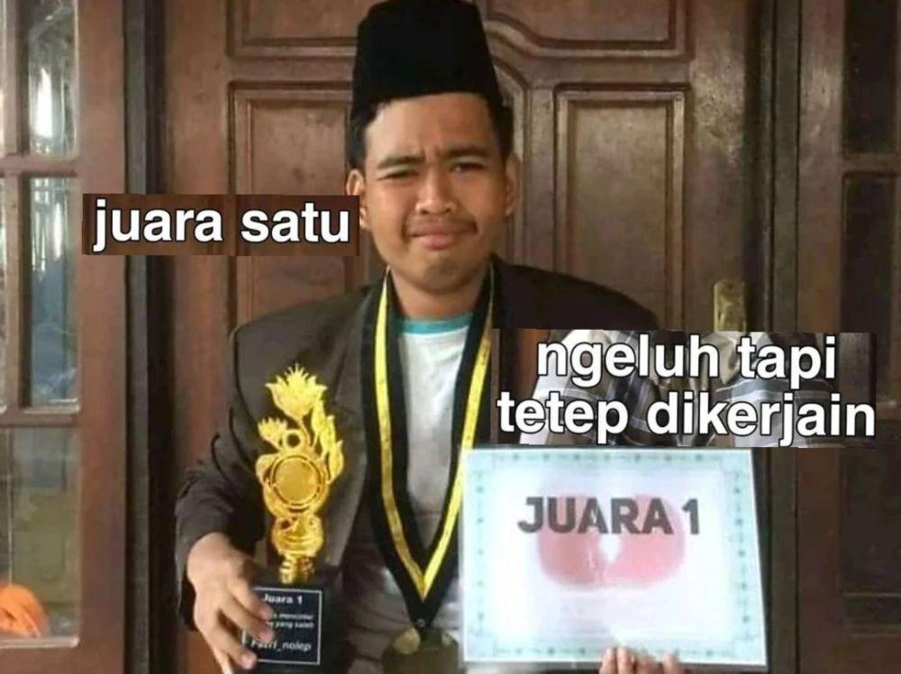 Jelang Kemenangan, 9 Meme Orang Jadi Juara Ini Laik Dapat Piala