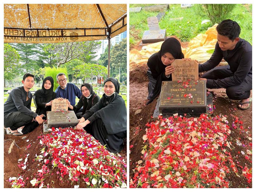 11 Potret Pemakaman Hingga Tahlilan Ibu Sabrina Anggraini, Penuh Haru!