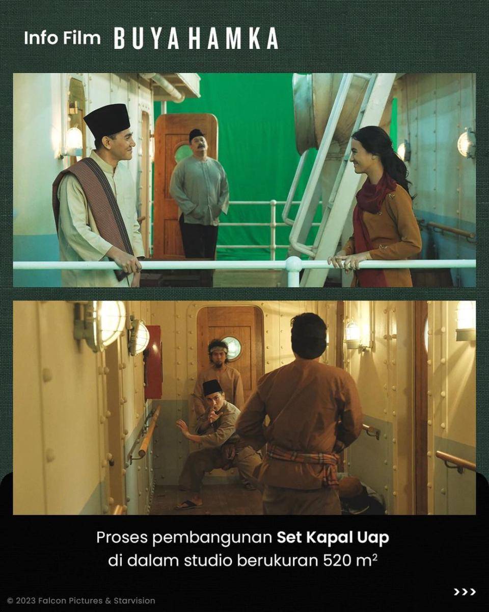 Set kapal uap dalam studio berukuran 520 meter persegi. (instagram.com/falconpictures_)
