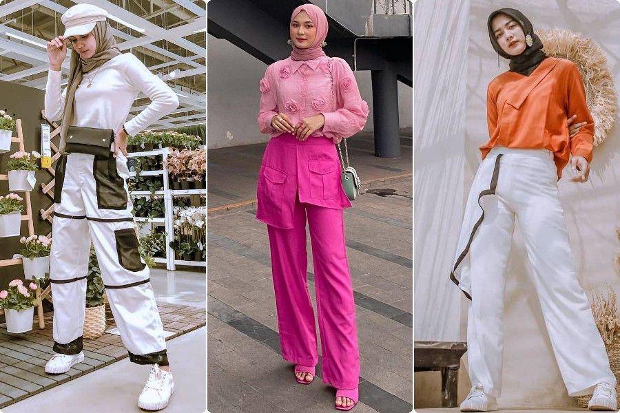Padu padan hijab dan long pants ala Mila Alawiyah (instagram.com/milaalawiyahh)