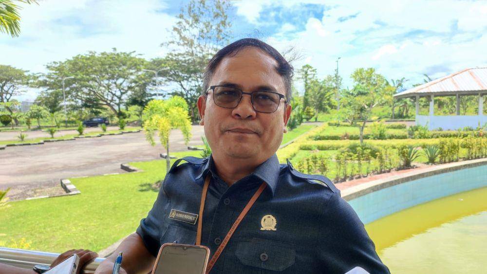 Ketua Komisi C DPRD Mimika, Aloisius Paerong. (IDN Times/Endy Langobelen)
