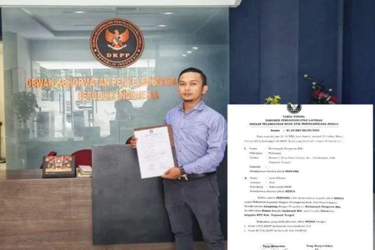 M Hendrawan Law Office Syahruzal Yusuf dan Associates melaporkan KPU Tapteng ke DKPP.  (Dok. ANTARA)