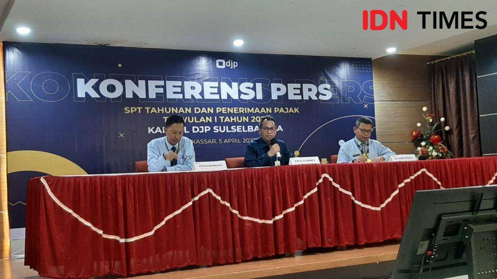 Kantor Wilayah Direktorat Jenderal Pajak (Kanwil DJP) Sulselbartra gelar konferensi pers. (Dahrul Amri/IDN Times Sulsel)