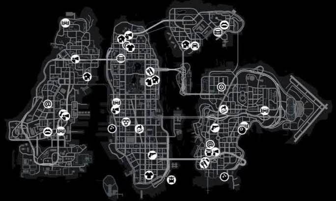map Liberty City GTA IV (dok. Rockstar Games/GTA IV)