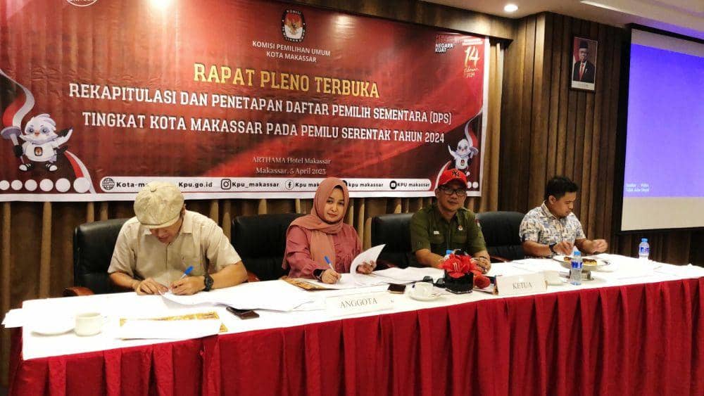 KPU Makassar Tetapkan 1.045.970 Jiwa Daftar Pemilih Sementara