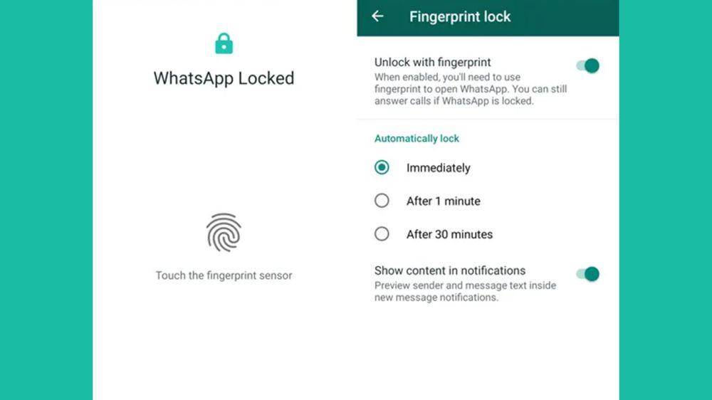 fitur kunci dengan fingerprint di WhatsApp (dok. WhatsApp)