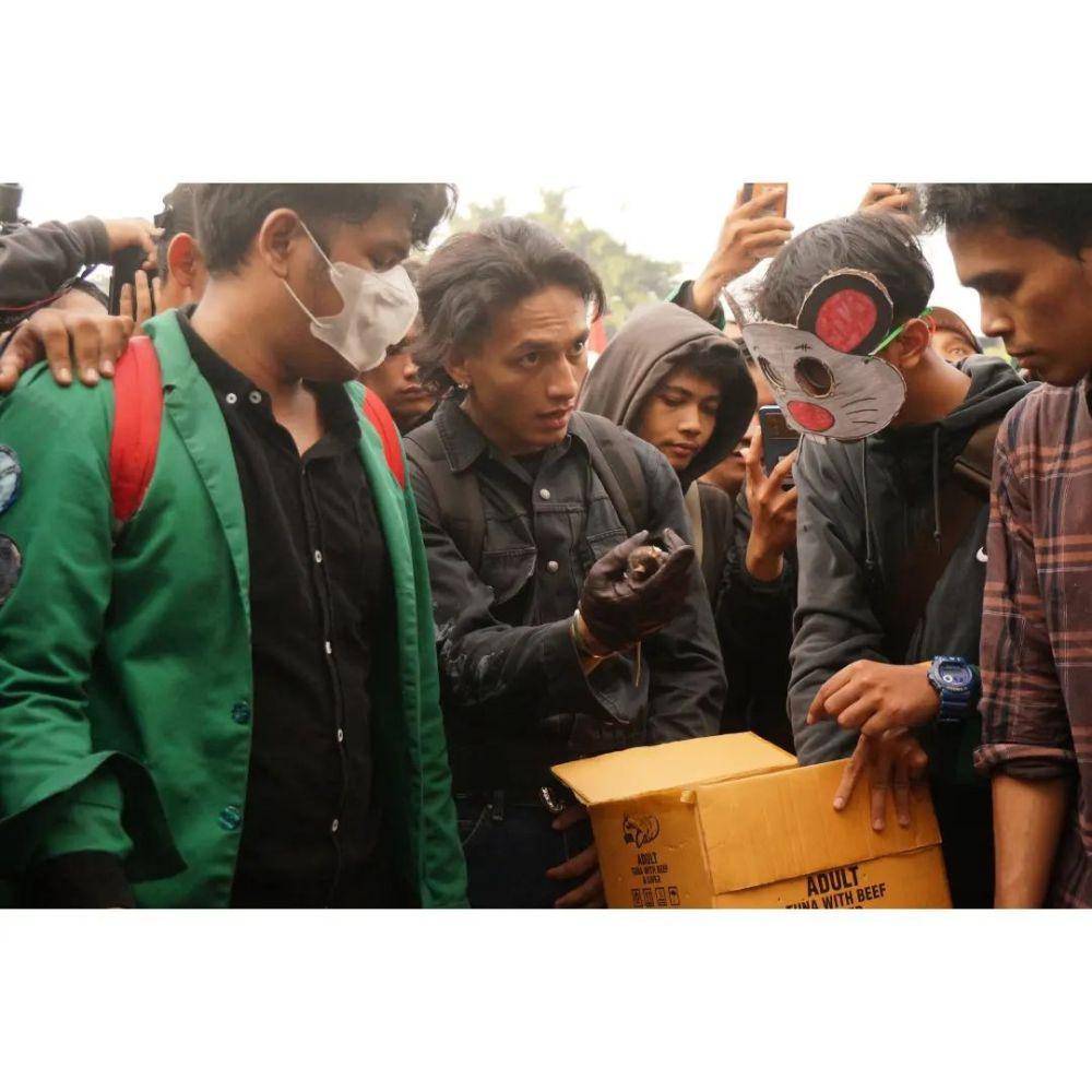 potret Jefri Nichol ikut demonstrasi tolak UU Cipta Kerja (instagram.com/auliaraflii)