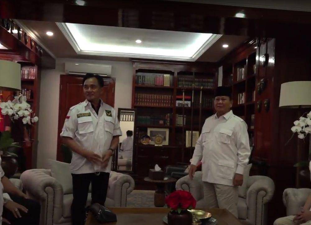 Pertemuan Ketua Umum Partai Bulan Bintang (PBB) Yusril Ihza Mahendra dengan Ketum Gerindra Prabowo Subianto di Jalan Kertanegara, Jakarta Selatan, Kamis, 6 April 2023 (dok. Tim Media Prabowo)
