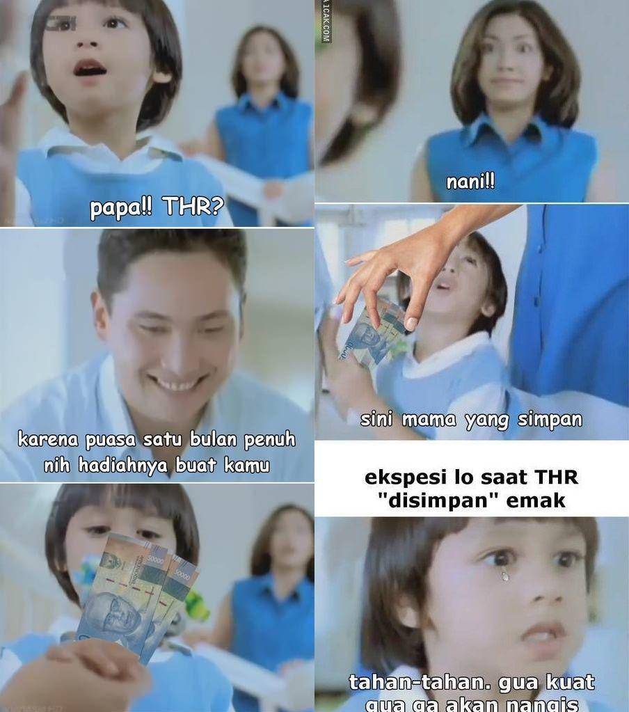 meme THR diambil emak (1cak.com)