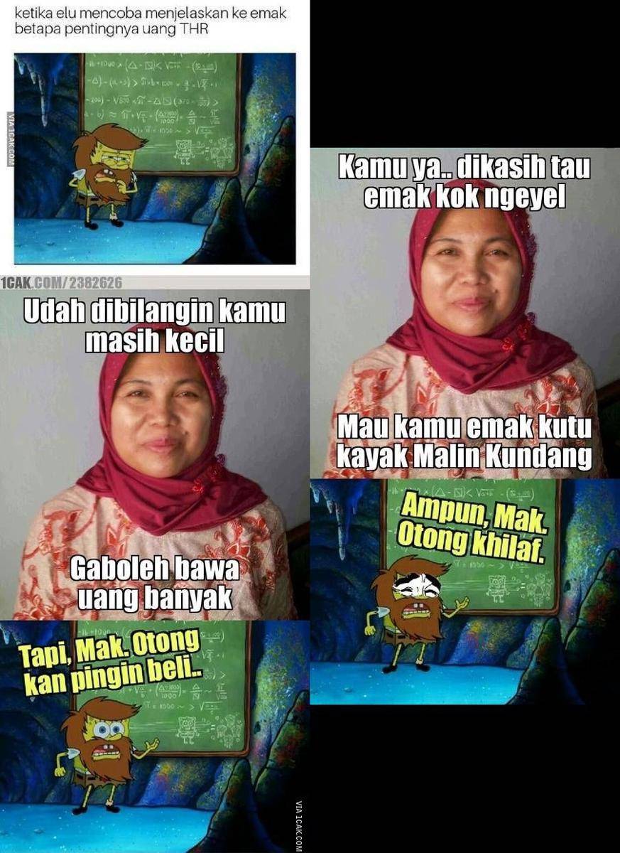 meme THR diambil emak (1cak.com)