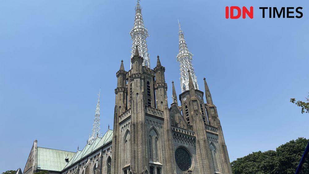 Ilustrasi Gereja Katedral. Selama pekan suci, Gereja Katedral menyiapkan 3000 kapasitas jemaah. (IDN Times/Amir Faisol)