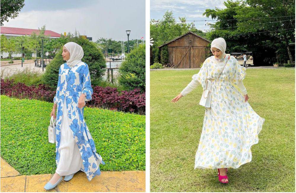inspirasi outfit motif floral ala Rafika Rahma (instagram.com/rafikarahmaaa)