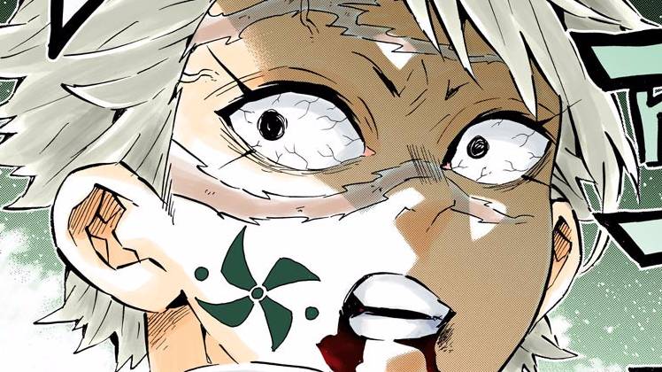 Sanemi mengaktifkan Tanda Pemburu Iblis. (dok. Shueisha/Demon Slayer: Kimetsu no Yaiba)
