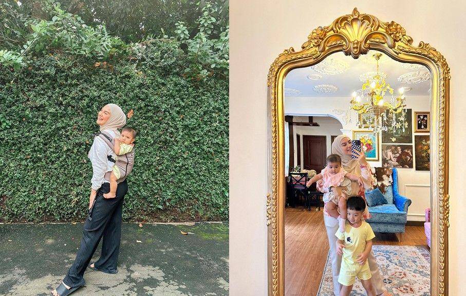 kolase potret Irish Bella dan buah hati (instagram.com/_irishbella_)