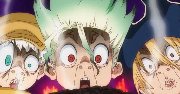 Senku gagal membuat roti ( Dok.  TMS Entertainment / Dr. Stone S3 )