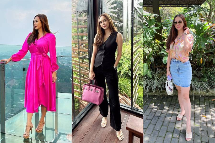 Gaya outfit Aura Kasih saat sedang liburan (instagram.com/aurakasih)