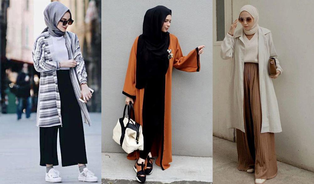 7 Ide Outfit Long Outer dan Hijab untuk Buka Bersama, Tampil Stylish!