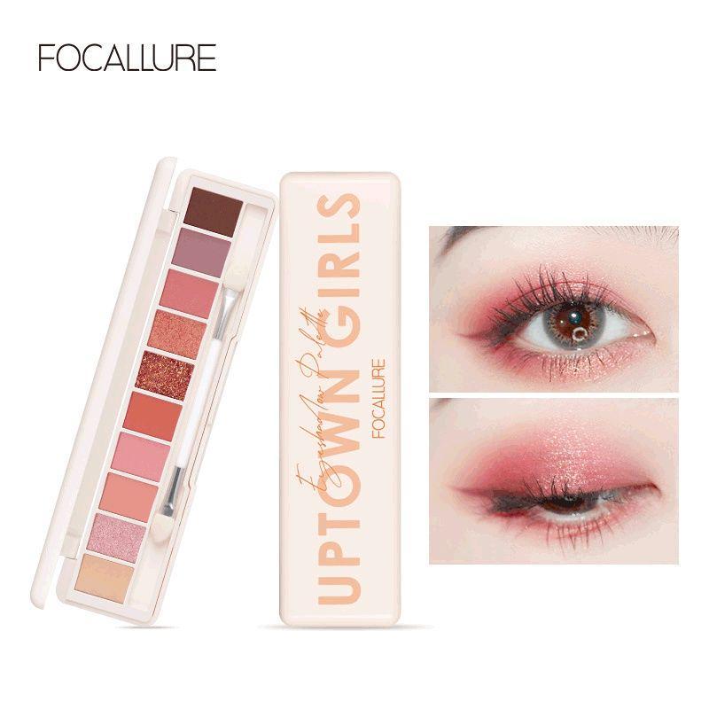FOCALLURE 10 Warna Glitter Eyeshadow Palette. (dok. Shopee/focallureofficialshop)