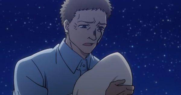 Regro menemukan bayi Mash menangis ( Dok. A-1 Pictures / Mashle )