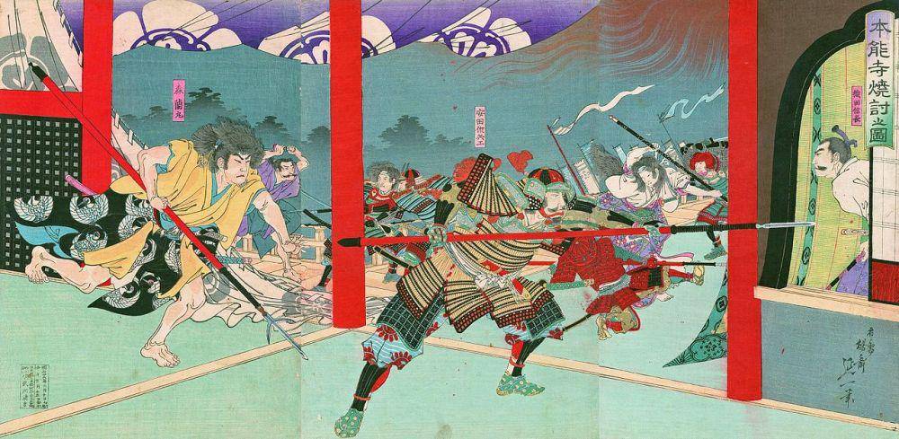 lukisan Insiden Honno-ji (dok. commons.wikimedia.org)