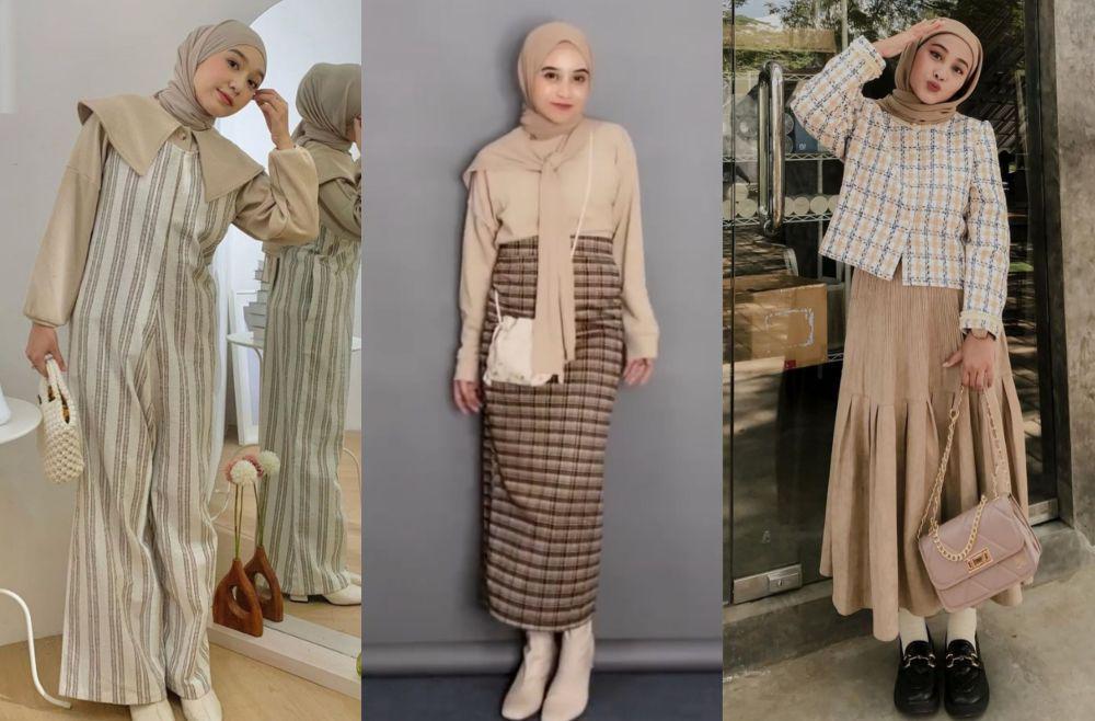 12 OOTD Ngabuburit Selebgram Warna Earth Tone, Chic and Comfy!