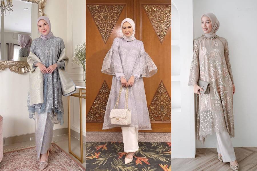 Outfit brokat. (instagram.com/vita.nurvitasari / instagram.com/megaiskanti)