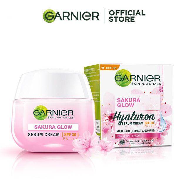 Garnier Sakura Glow Serum Day Cream. (dok. Shopee/garnierindonesia)