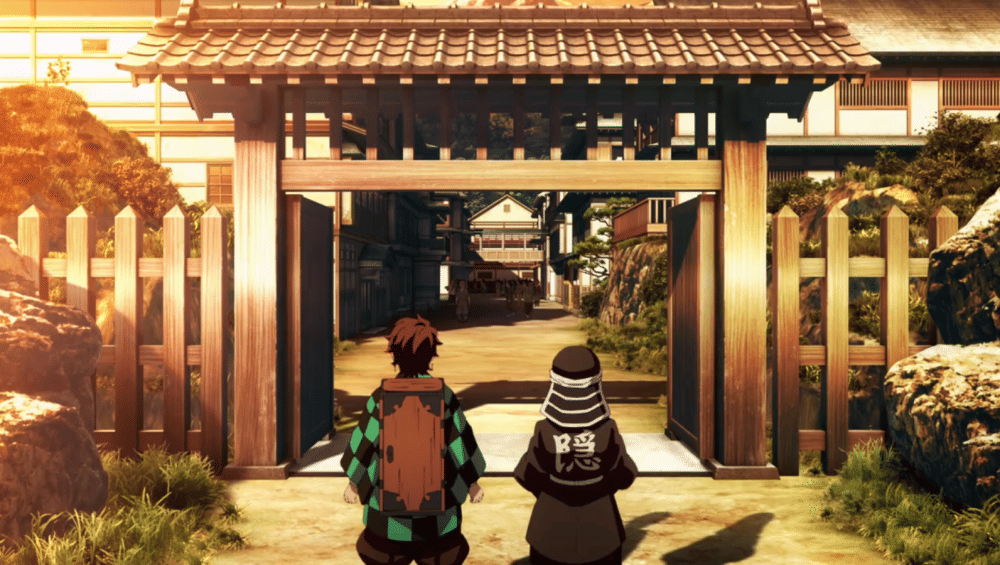Tanjiro pergi ke Desa Pembuat Pedang (dok. Ufotable/ Kimetsu no Yaiba Swordsmith Village Arc)