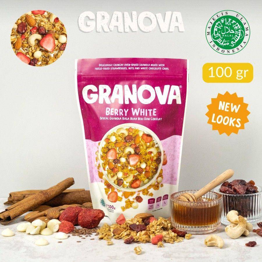 Hampers lebaran di bawah Rp100 ribu berupa granola dan madu (Tokopedia Official Store/Granova Granola)