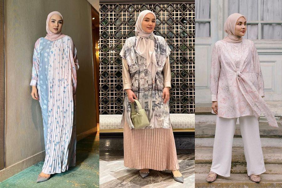 9 Busana Manis ala Ria Miranda untuk Bukber, Ada Tunik hingga Gamis!