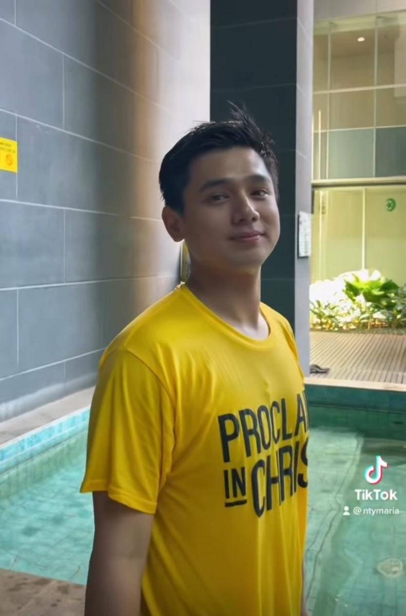 Rayn Wijaya pacar Ranty Maria dibaptis (TikTok.com/ntymaria)