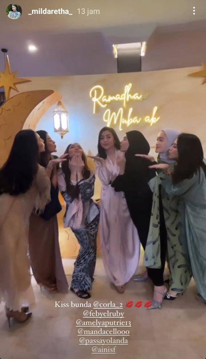 Bunda Corla bukber sama geng sosialita (instagram.com/_mildaretha_)