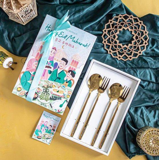 Hampers lebaran di bawah Rp100 ribu berupa set alat makan ala Korea (Shopee.co.id/chapterchic)