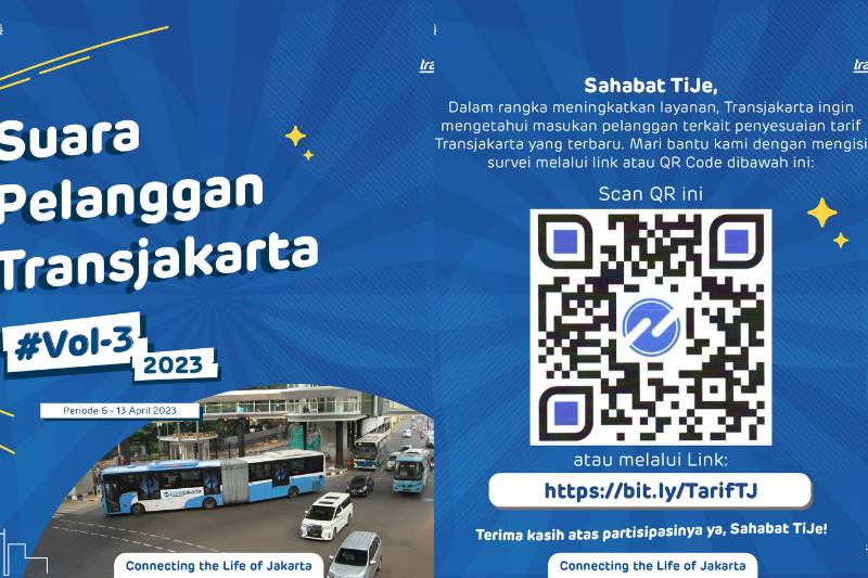 Survei Transjakarta terkait rencana naik tarif (twitter.com/PT_Transjakarta)