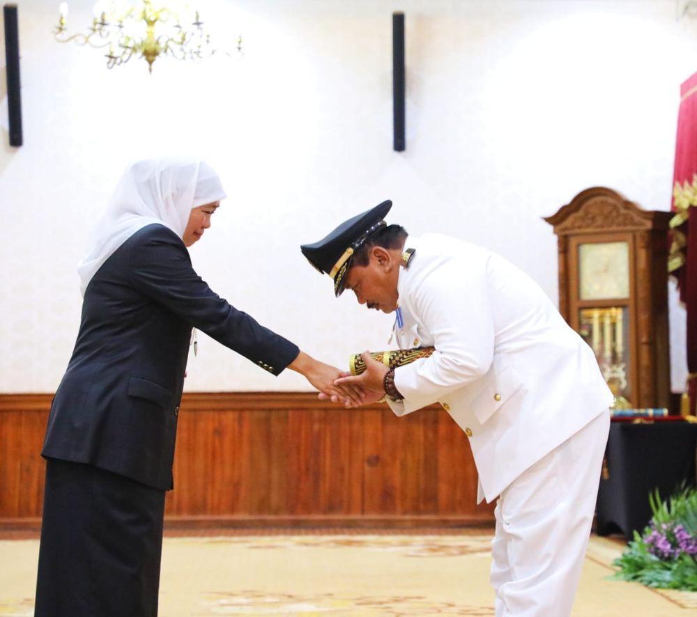 Marhaen Dilantik Bupati Nganjuk, Khofifah: Stop Pungli!