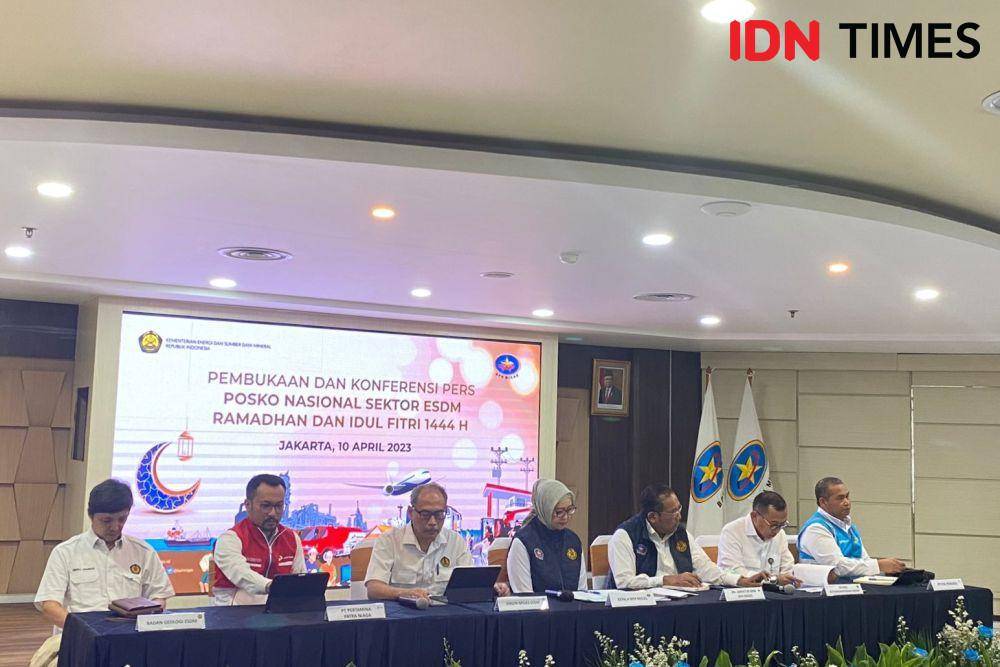 Konferensi Pers Pembukaan Posko Nasional Sektor ESDM. (IDN Times/Vadhia Lidyana)