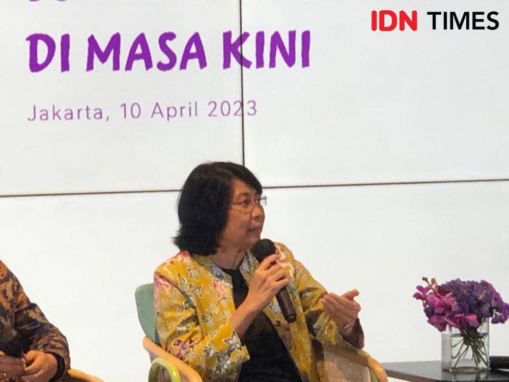 Diskusi bertema 'Lanjutkan Semangat Kartini di Masa Kini' oleh Nestle Indonesia di Kantor Pusat Nestle Indonesia, Jakarta Selatan pada Senin (10/4/2023). (IDN Times/Nisa Zarawaki)