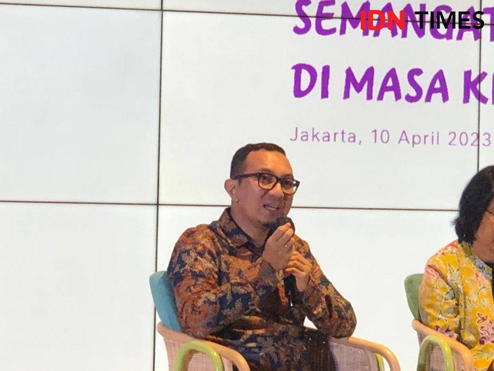 Diskusi bertema 'Lanjutkan Semangat Kartini di Masa Kini' oleh Nestle Indonesia di Kantor Pusat Nestle Indonesia, Jakarta Selatan pada Senin (10/4/2023). (IDN Times/Nisa Zarawaki)