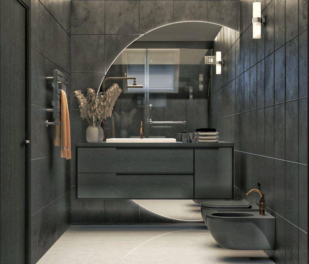 ilustrasi toilet bernuansa hitam (unsplash.com/Ali Moradi)
