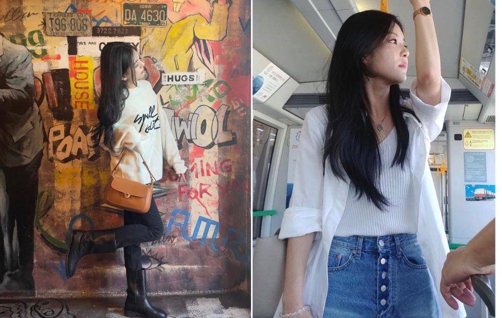 adu gaya Kim Ji Yoon (kiri) dan Alice Park (kanan) (instagram.com/jiyyoon_s2 | instagram.com/baebaealice)