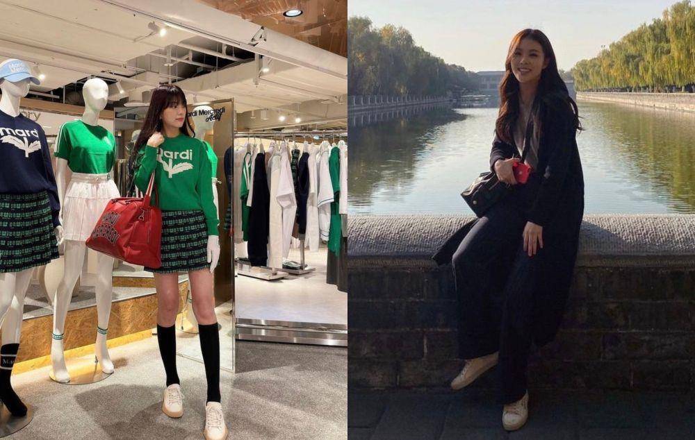 adu gaya Kim Ji Yoon (kiri) dan Alice Park (kanan) (instagram.com/jiyyoon_s2 | instagram.com/baebaealice)