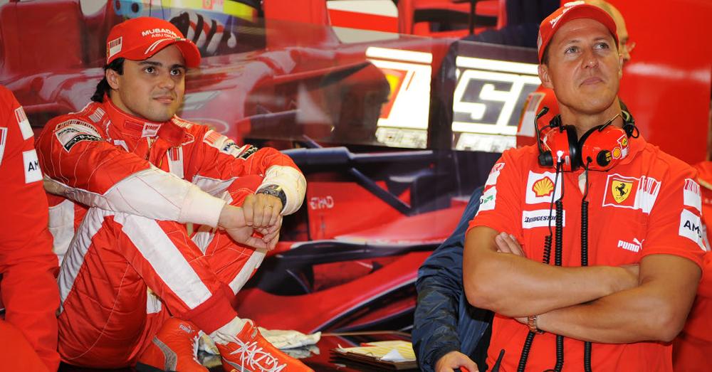 Felipe Massa dan Michael Schumacher (scuderiafans.com)