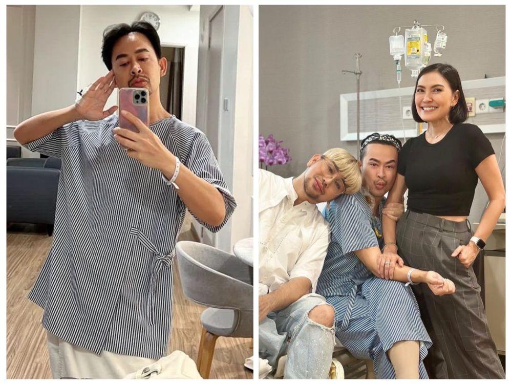 10 Potret Dave Hendrik Pasca Operasi Jantung, Dijenguk Sahabat Artis