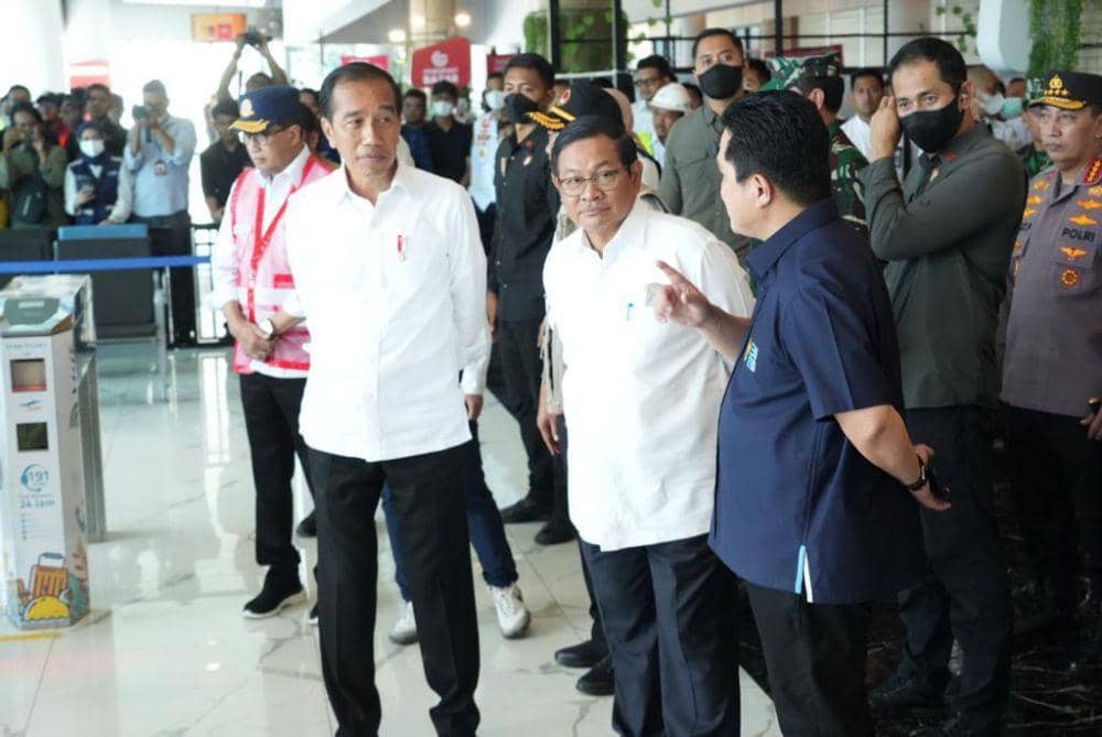 Blusukan Bareng Jokowi di Cilegon, Erick Pastikan Stabilitas Harga