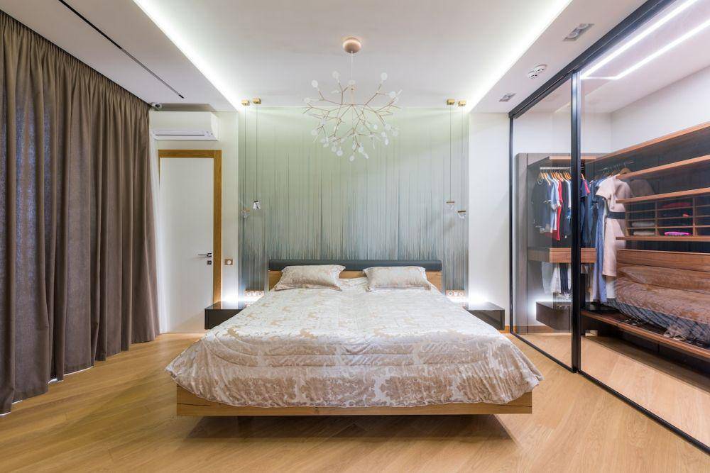 ilustrasi desain kamar tidur modern dengan tata lighting yang baik (pexels.com/Max Rahubovskiy)